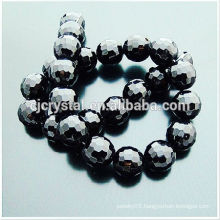 wholesale black crystal faceted round beads,round beads,bead